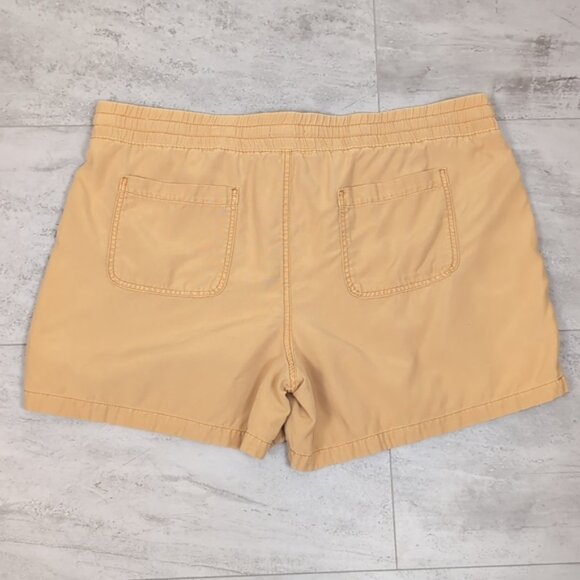 Maurices Weekender Drawstring Shorts Pull On Patch Pockets Honey Mustard Tan - Picture 7 of 10
